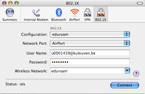 wha tis the program that manages wireless network connections for mac os x